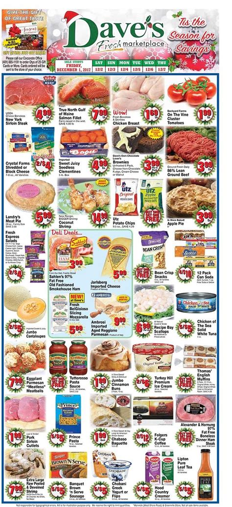 Daves Marketplace Weekly Ad Dec 01 07 2017