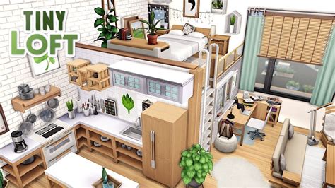 Tiny Loft W Platforms The Sims 4 Speed Build No Cc Sims House