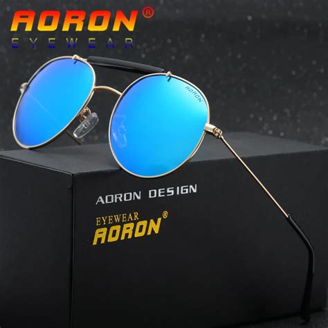 aoron brand original men polarized sunglasses driving mirror colorful lens glasses oculos de sol