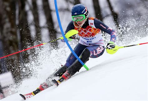 Mikaela Shiffrin During Run One In Sochi Gepamario Kneisl Alpine