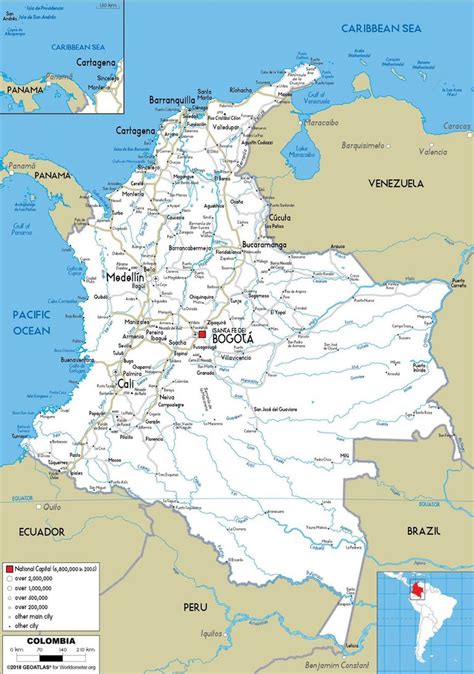 Map Of Colombia