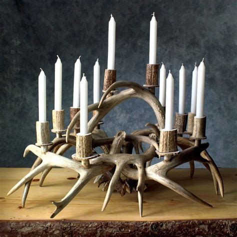 Rustic Antler Candelabra Antler Candle Deer Decor Antler Crafts