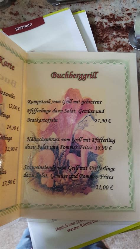 Speisekarte Von Buchberggrill Pizza Langenselbold