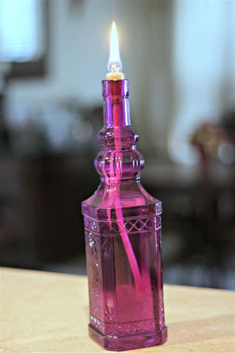Glass Bottle Oil Lamp Tutorial Diy Lamp Oil Lamps Wine Bottle Crafts