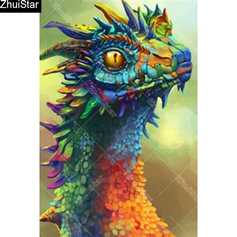 Mutant Dragon 5d Diy Paint By Diamond Kit Dragon Art Dragon Fantasy
