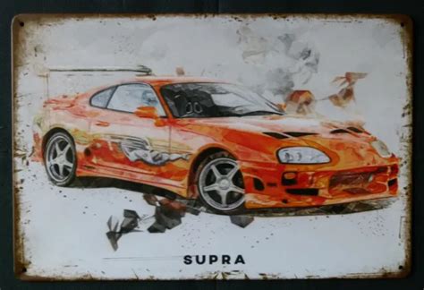 1994 Toyota Supra Fast And Furious Movie Brian Paul Walker Metal