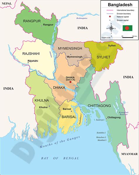 Mapa De Bangladesh