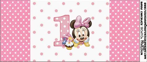 Minnie Primer Año Con Lunares Etiquetas Para Candy Bar Para Imprimir