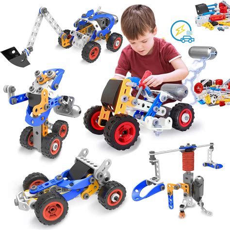 Histoye Stem Building Kit Toys For Boys 5 7 Motorized Robot Kits For