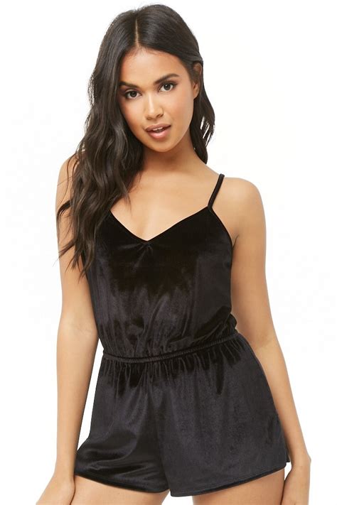 shop velvet cami romper for women from latest collection at forever 21 515554