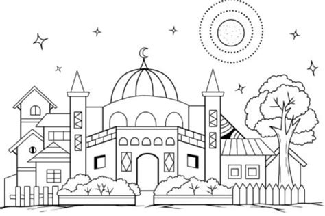 50 Gambar Mewarnai Tema Ramadhan Cocok Digunakan Untuk Anak Tk Dan Sd