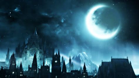 Castle And Moon Dark Souls Iii Video Games Moon Dark Hd Wallpaper