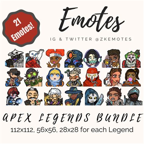 Crypto Apex Legends Discord And Twitch Emotes Twitch Emotes Cute Chibi Emotes For Streamers Apex