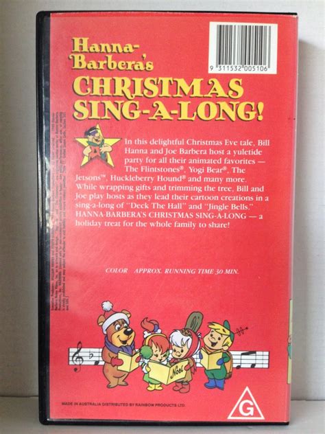Hanna Barbera S ~ Christmas Sing A Long ~ Rare Vhs Video ~ 1989