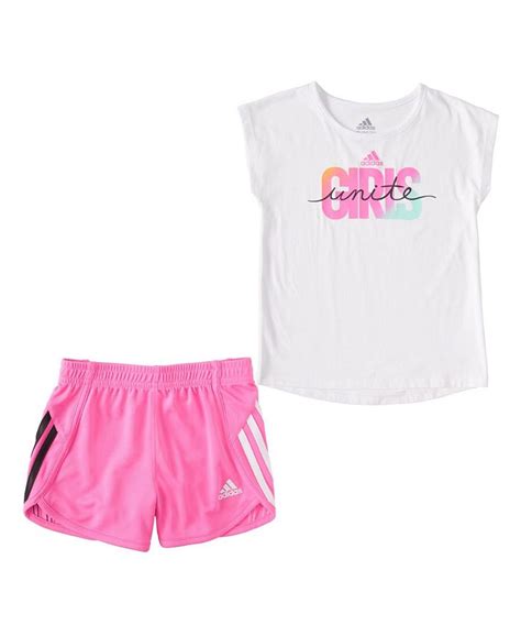 Adidas Baby Girls Graphic T Shirt And Shorts Set 2 Piece Macys