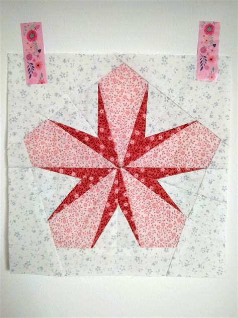 Pattern Release Sakura A Cherry Blossom Quilt Block Blossom Heart