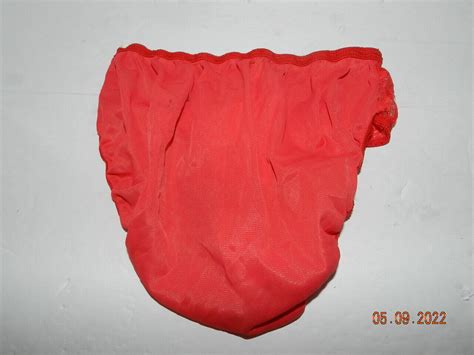 eiderlon nylon panties crotch vintage size 5 red lace… gem