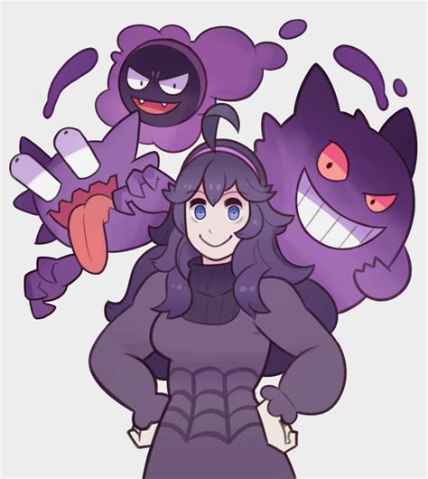 Hex Maniac Gengar Gastly And Haunter Pokemon And 1 More Drawn By