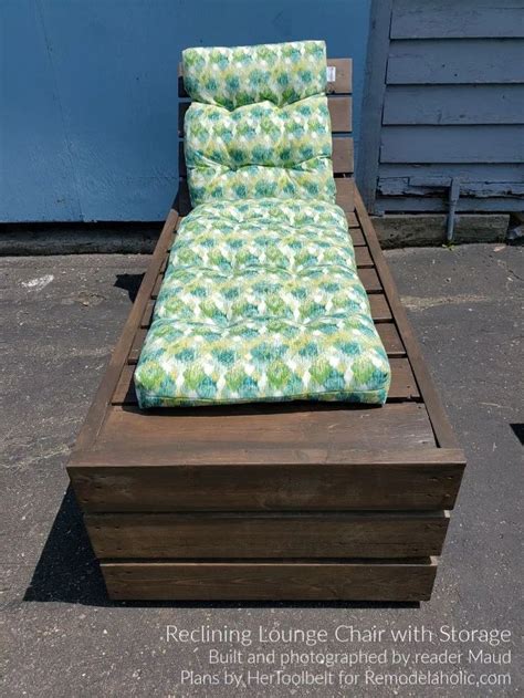 Discover free woodworking plans and projects for lounge chair. DIY Lounge Chair: Build a deck lounger with storage for ...