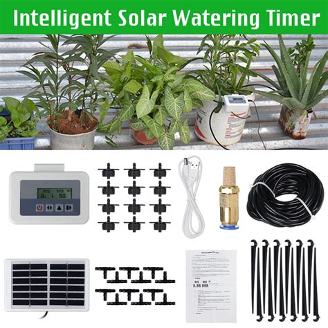 Kit De Irrigação Solar De água Com Temporizador Inteligente De Rega