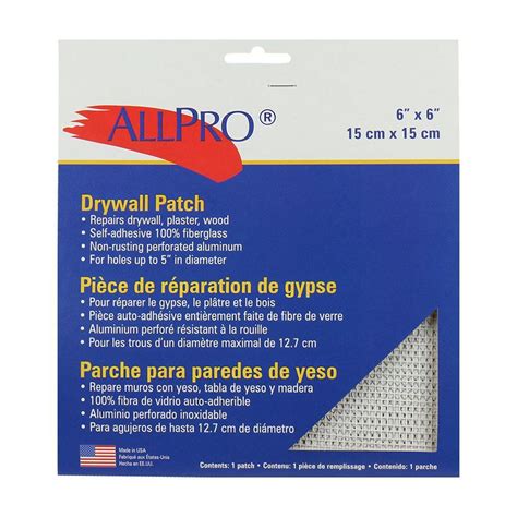 Drywall Patch 8x8 Self Adhesive Fiberglassaluminum Hamilton
