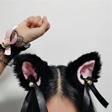 Kitten Ears Headband Cosplay Cat Ear Cosplay Ear With Bells Etsy