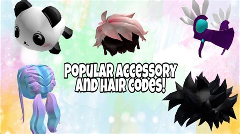 How to find roblox hair codes? Popular Accessory and hair codes for bloxburg! - YouTube