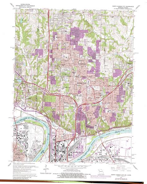 North Kansas City Topographic Map 124000 Scale Missouri