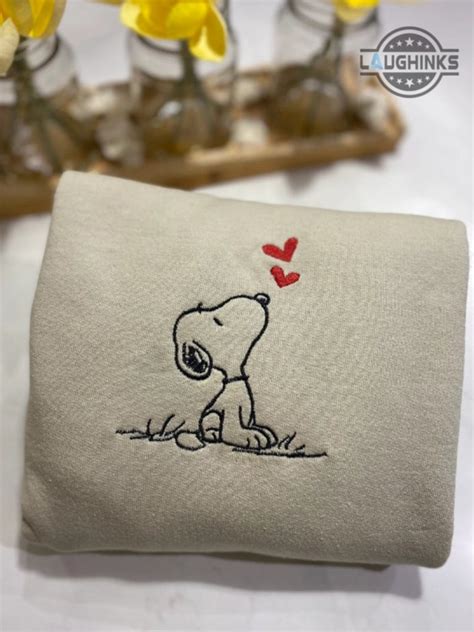Snoopy T Shirts Sweatshirts Hoodies Embroidered Snoopy Falling Love