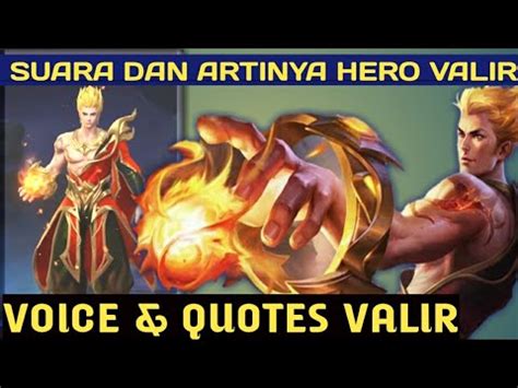 What's your favorite heroes quotes ? voice & quotes valir mobile legend - YouTube