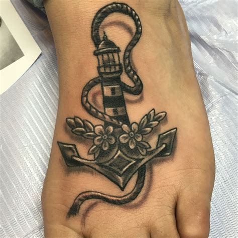 Lighthouse Anchor Tattoo Lighthouse Tattoo Trendy
