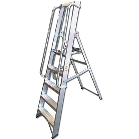 Platform Step Ladder With Handrails Ladders Uk Direct