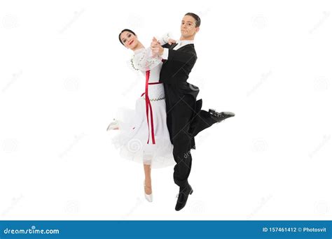 Ballroom Dance Couple In A Dance Pose Isolated On White Background Ballroom Sensual