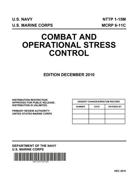 Combat And Operational Stress Control Navy Medicine