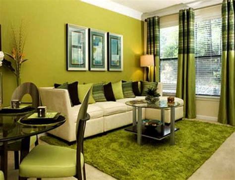 desain ruang tamu minimalis warna hijau