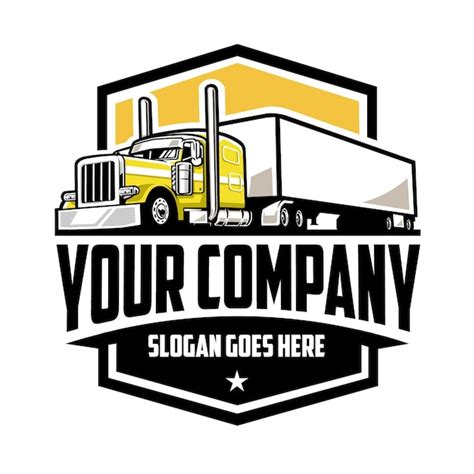 Premium Vector Trucking Company Logo Emblem Badge Vector Isolated