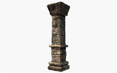 Stone Pillar Column 3d Model Cgtrader