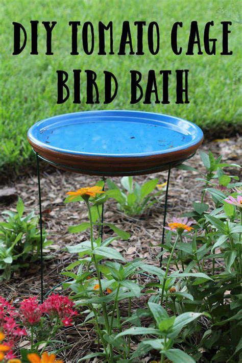 How to make my own bird bath. DIY Tomato Cage Bird Bath + May Garden Update 2015 | My Life Abundant