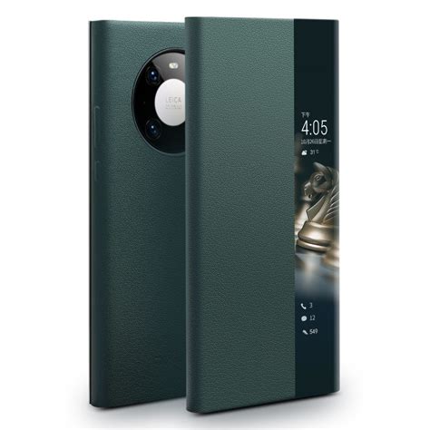 Husa Slim Din Piele Naturala Smart Cover Huawei Mate 40 Pro Qialino