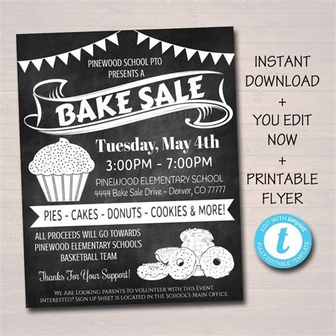 Great Editable Printable To Promote Your Bake Sale Hockey Fundraisers