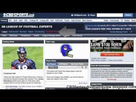 Yahoo, espn, cbs, nfl.com, fleaflicker, and plenty of other sites offer. New Features for CBS Fantasy Football Commissioner Leagues ...