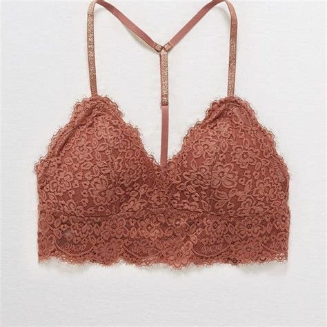 aerie padded romantic lace bralette 20 liked on polyvore featuring intimates bras red red
