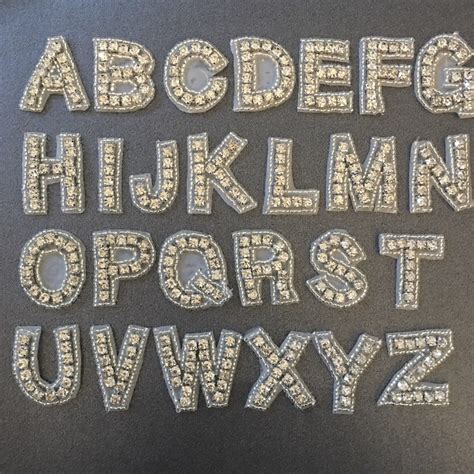 Rhinestone Letters Hotfix Alphabet Crystal Rhinestone Applique Etsy