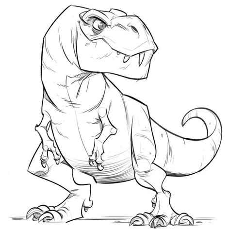 Tyrannosaurus rex is possibly the most well known dinosaur due to its huge size, ferocious nature and regular appearances in movies. Simple T Rex Drawing at GetDrawings | Free download
