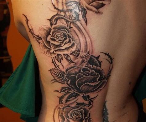 Black Rose Tattoo Meaning With Thorn Cross And Skull