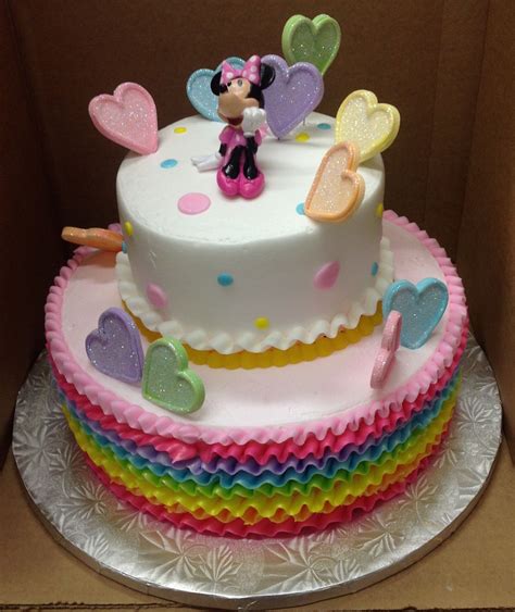 Calumet Bakery Hearts And Buttercream Ruffles Minnie Mouse Cake Bakery Cakes Cake