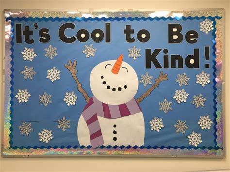 Winter Snowman Kindness Bulletin Board Snowman Bulletin Board