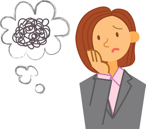 Businesswoman Is Worrying Clipart Free Download Transparent Png