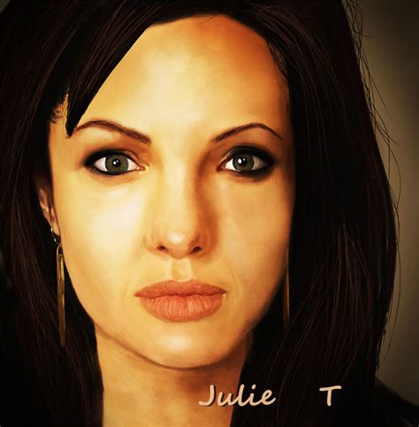 Digital Painting Angelina Jolie By Julie Tr On Deviantart