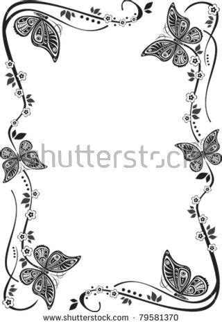 hasil gambar  butterfly border black  white